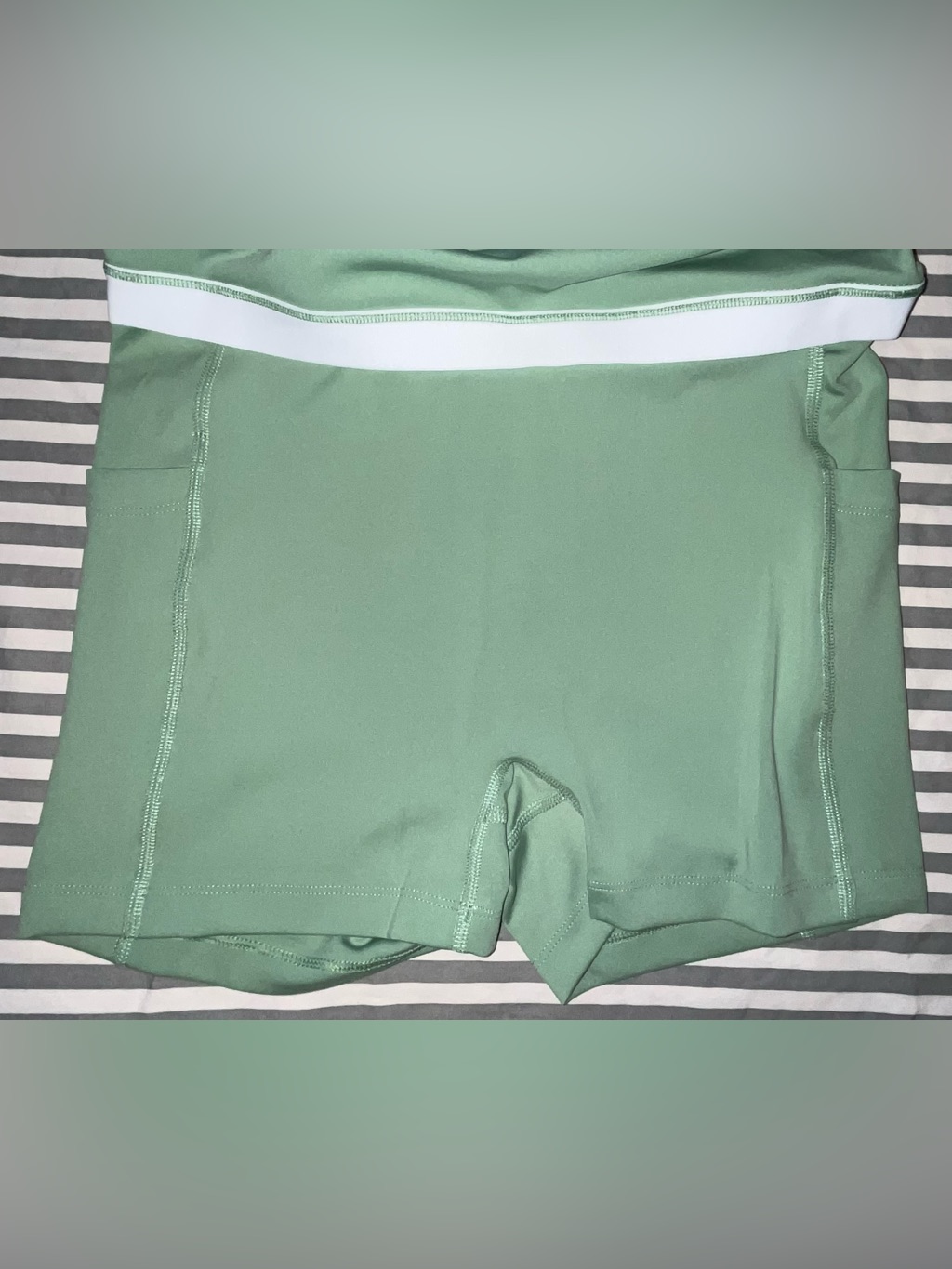Paragon Fitwear Reluna Bare Sports Bra + Ace Mid-Rise Mini Skort In Matcha Sz M — image 8 of 8